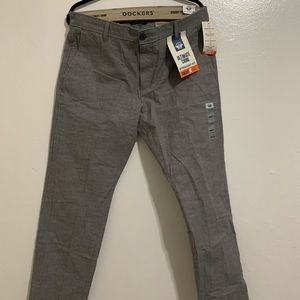 Dockers Dress Pants, Waist 34, Color Gray, Straight Fit